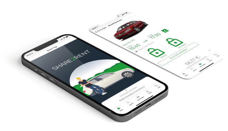 KMS Carsharing und kontaktlose Vermietung - Mobilphone